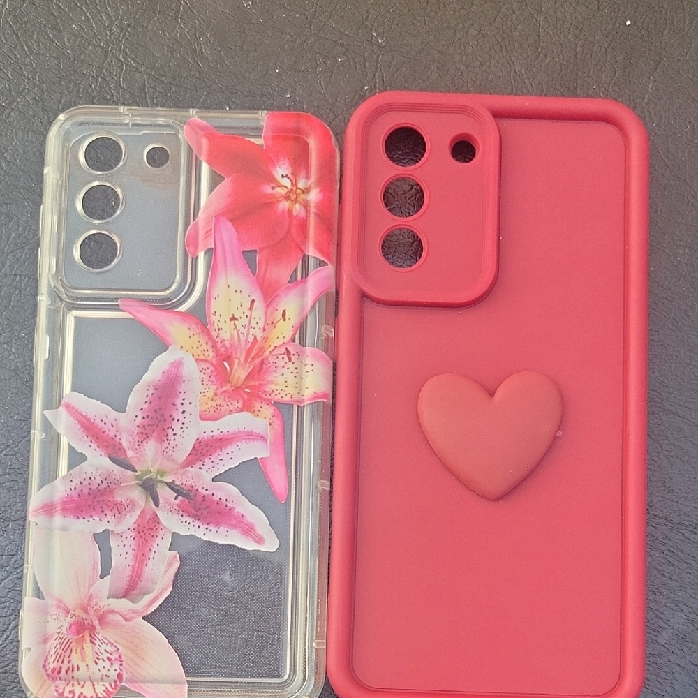 Floral and Heart Design Phone Cases Galaxi S22